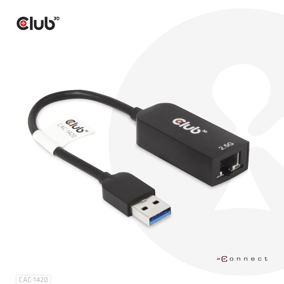 Club3D Adapter USB 3.2 Typ A > RJ45 2.5Gb