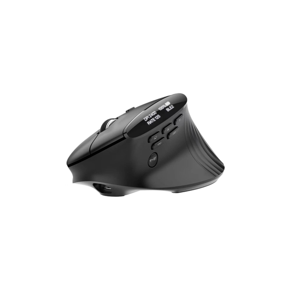 Acer Smart Fit - Maus - vertikal - ergonomisch - Laser - 10 Tasten - kabellos - 2.4 GHz, Bluetooth 5.0 - kabelloser Empfänger (USB)
