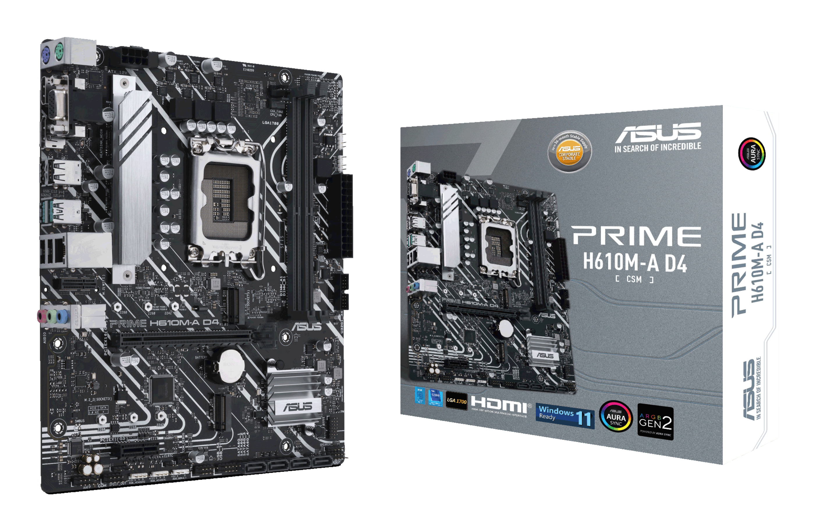 1700 ASUS PRIME H610M-A DDR4 CSM