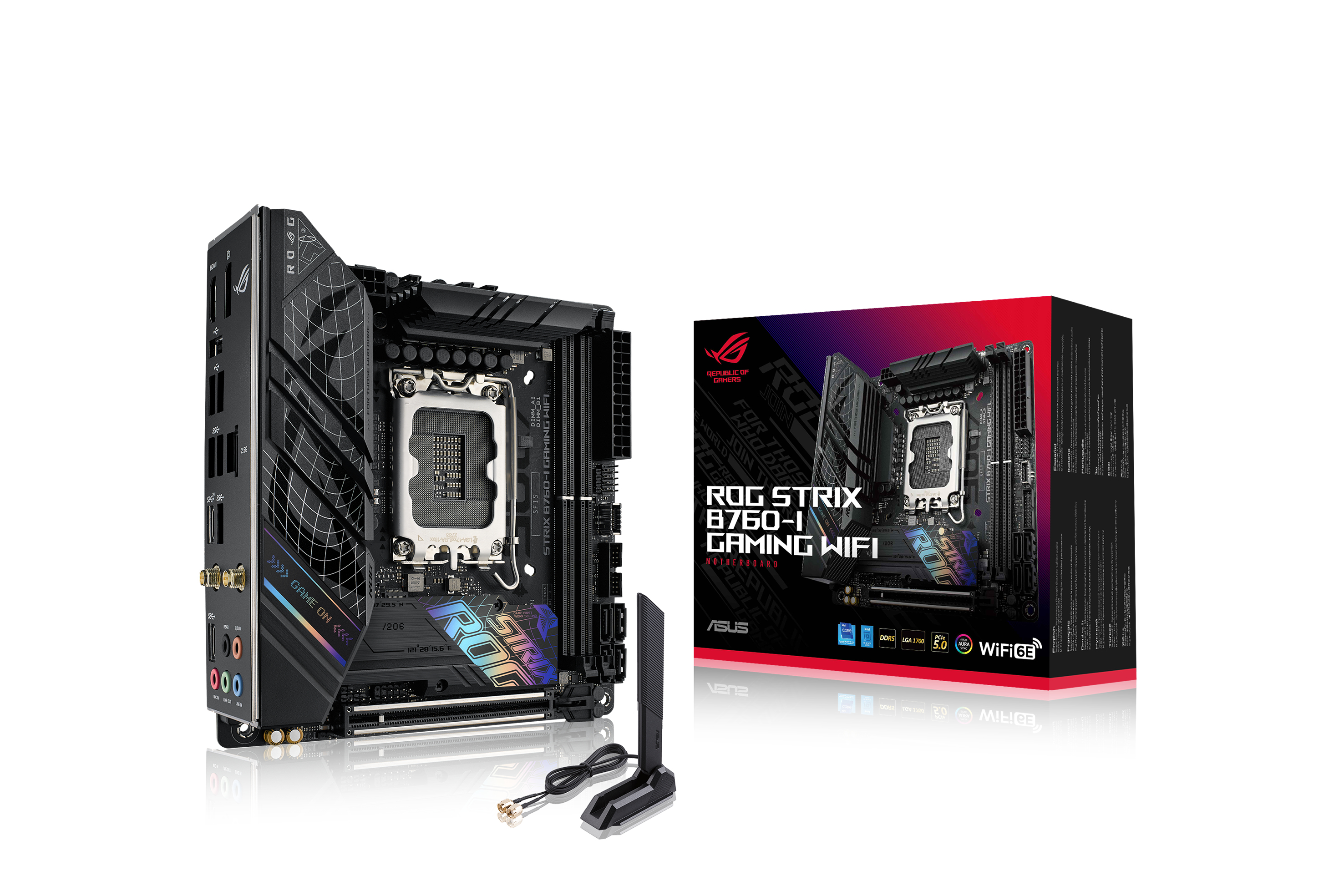 1700 ASUS MB ASUS ROG STRIX B760-I GAMING WIFI DDR5 ITX