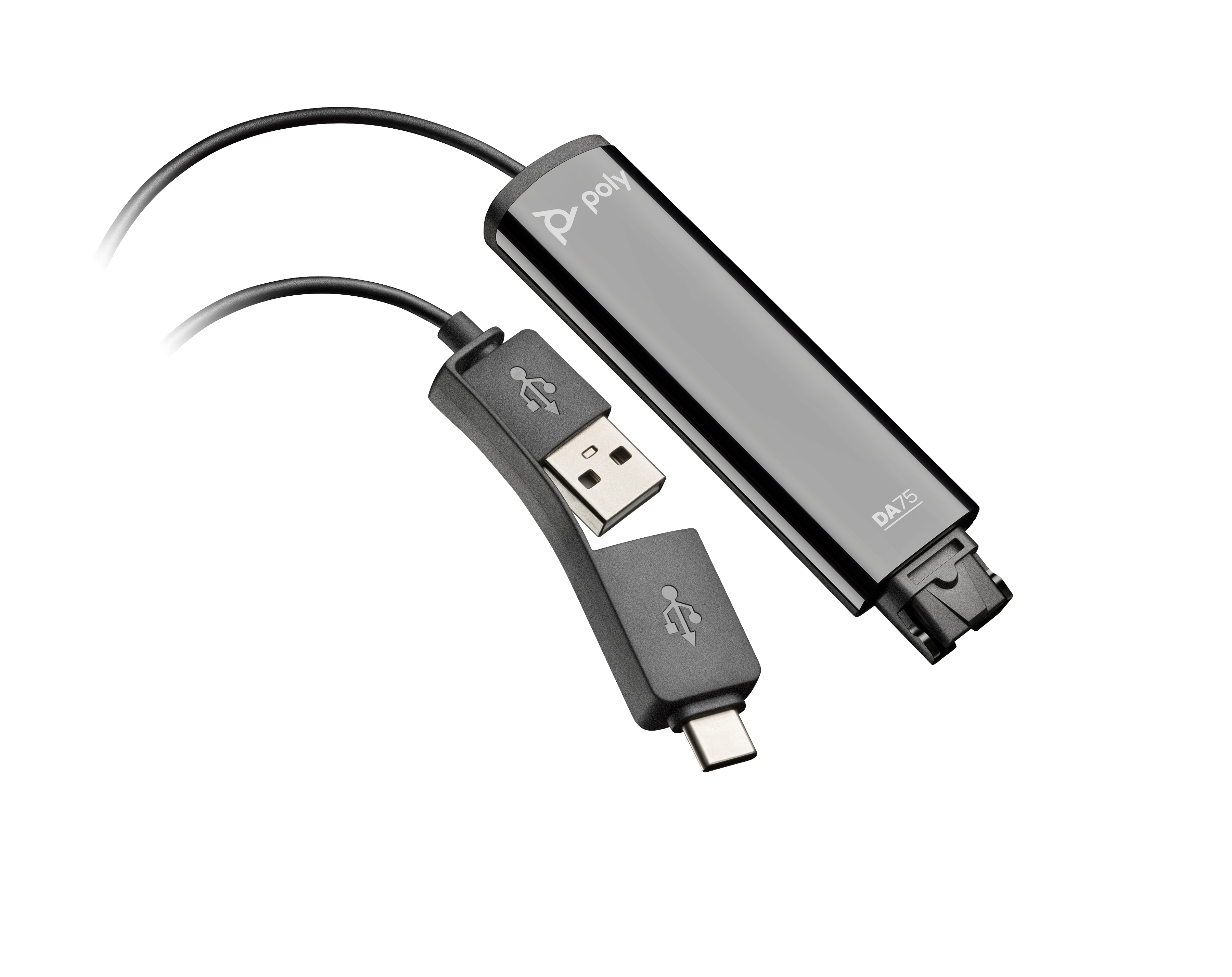 HP Poly DA75 Wideband QD auf USB-Adapter (USB-A & USB-C)