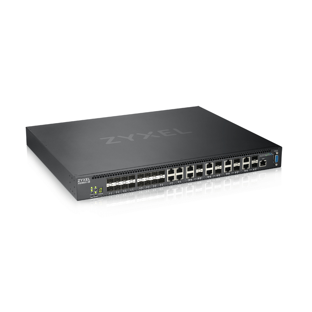 12+16P Zyxel XS3800-28 M RM