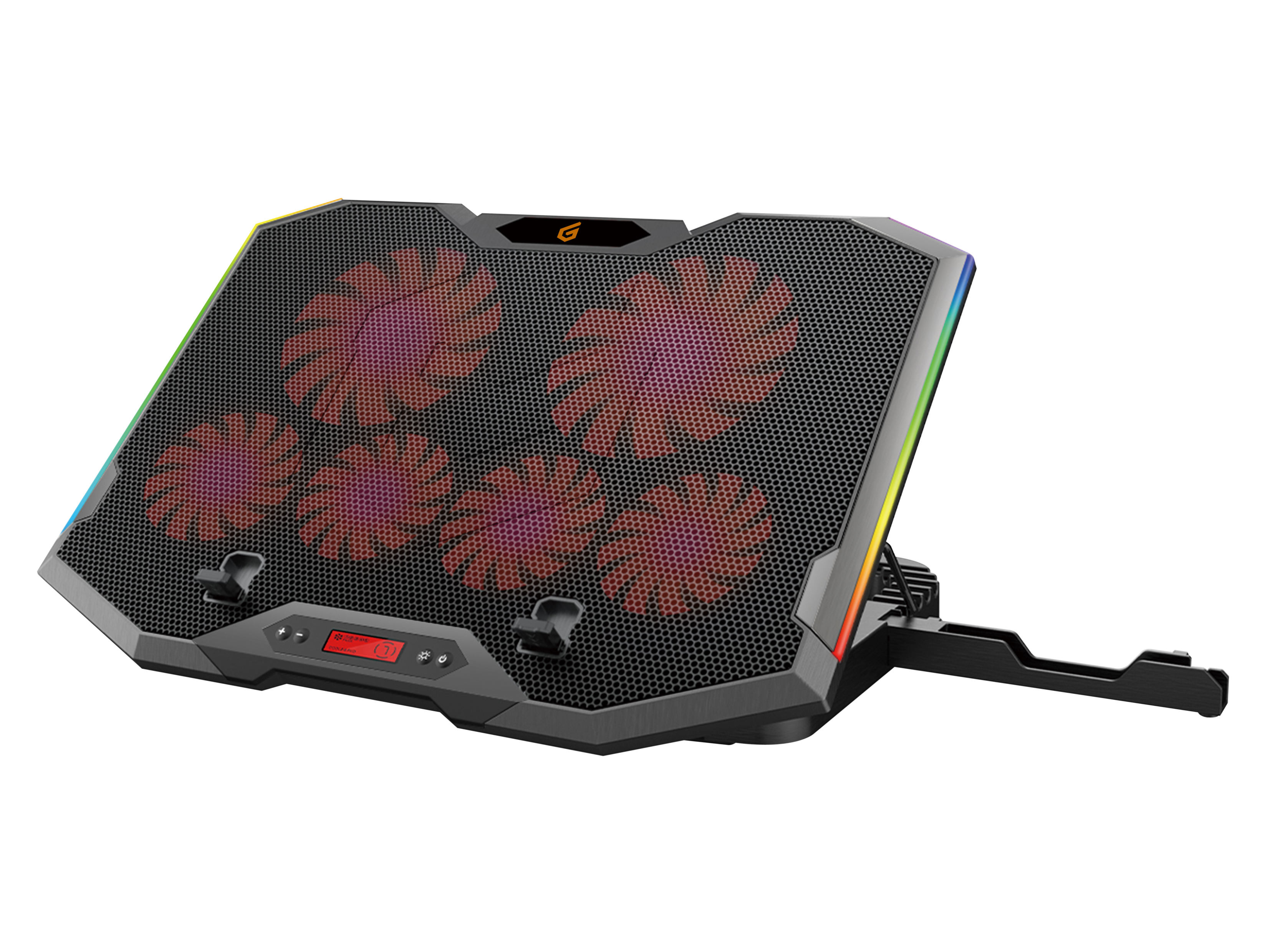 CONCEPTRONIC 6-Fan USB-A2.0 Laptop-Kühlpad 30Kg RGB 17" sw