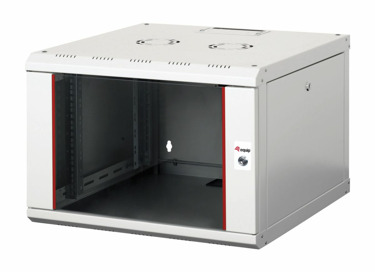 19" Netzwerkschrank Glastür PM 600x600mm 7HE grau
