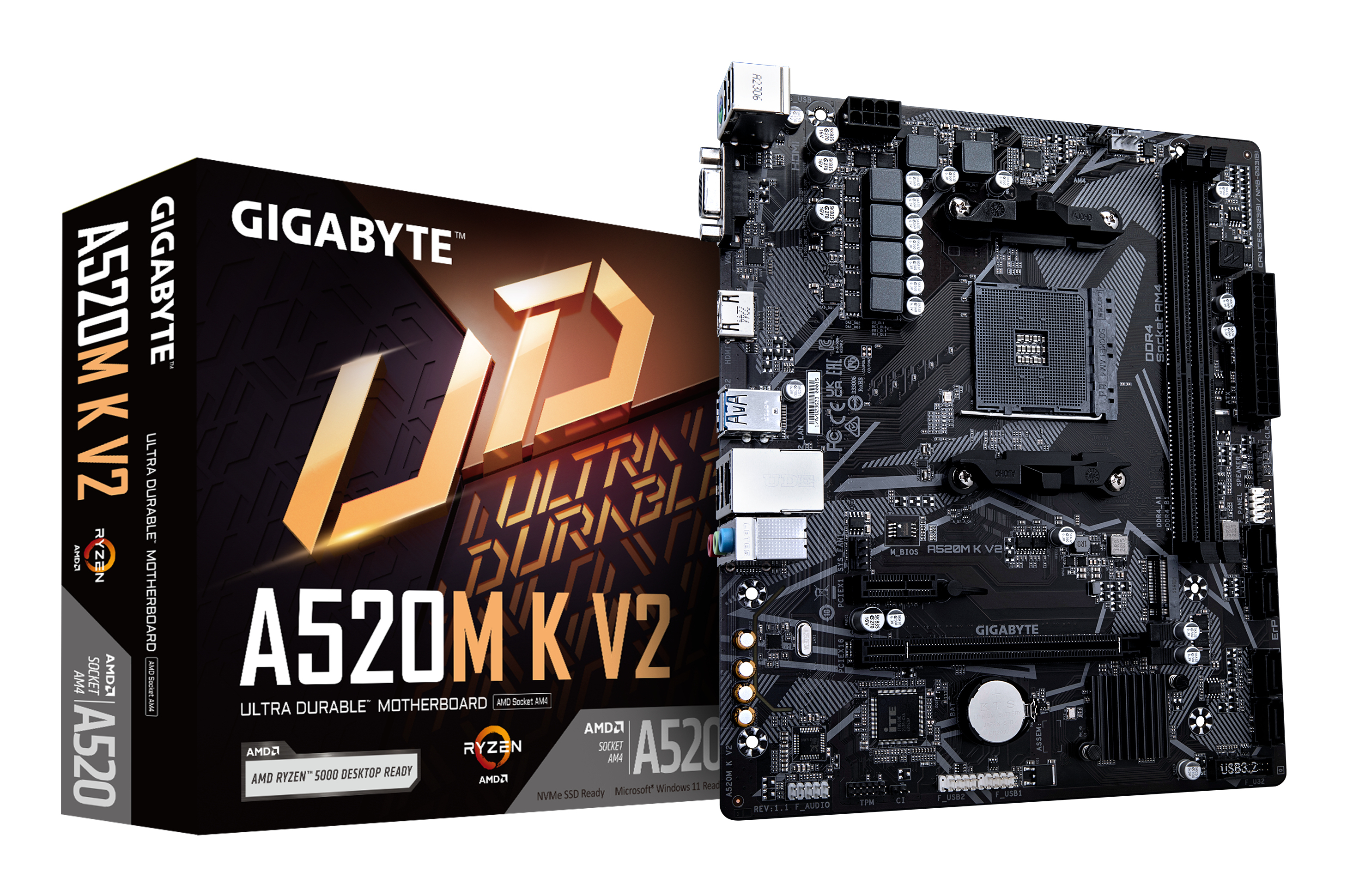 AM4 Gigabyte A520M K V2 mATX D4