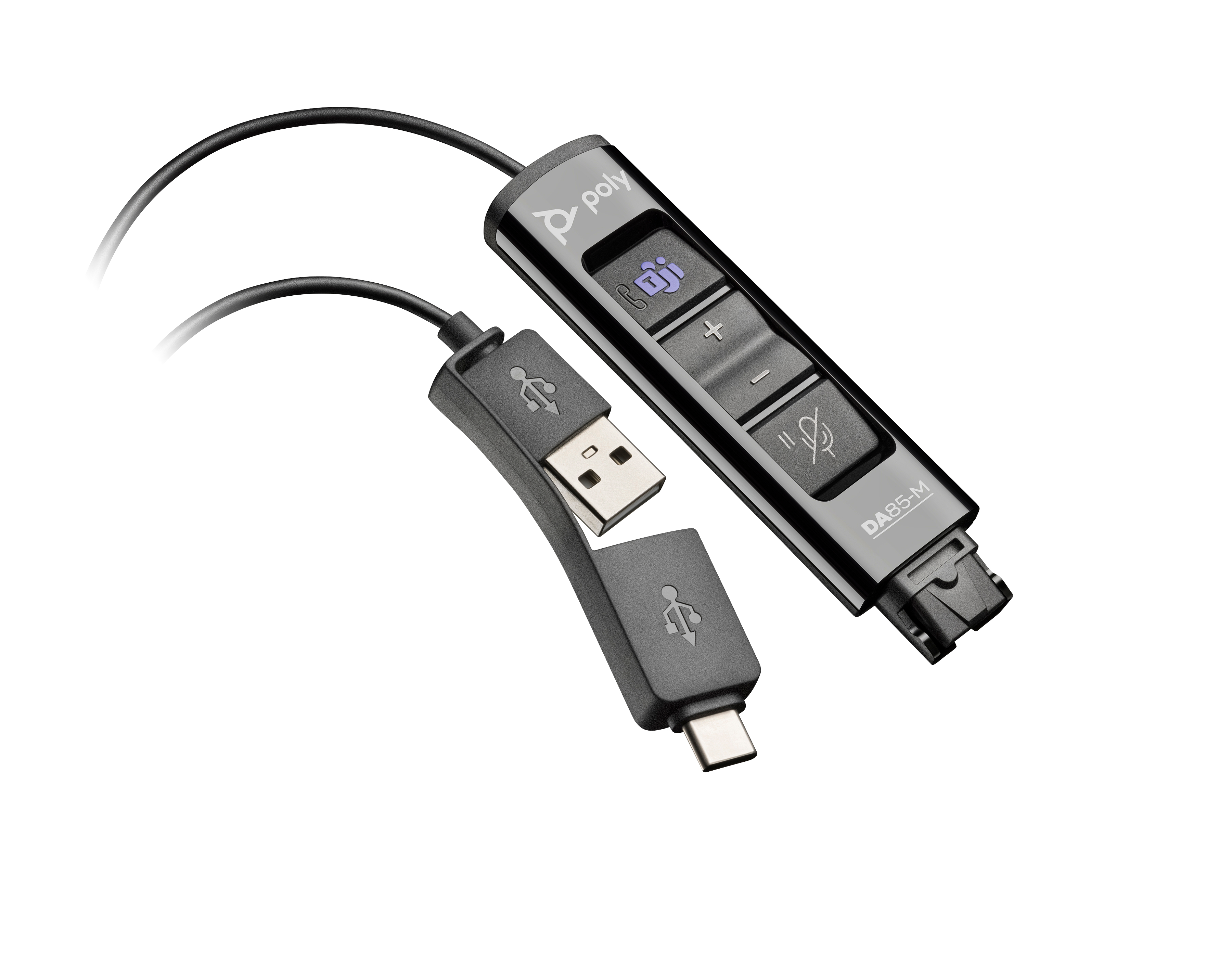 HP Poly DA85-M Wideband QD auf USB-Adapter Teams (USB-A & USB-C)