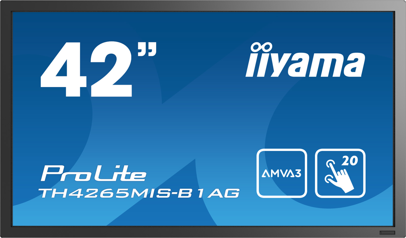 106,7cm/42'' (1920x1080) iiyama ProLiteTH4265MIS-B1AG 6,5ms 16:9 VGA HDMI Speaker VESA TOUCHSCREEN FULL HD BLACK