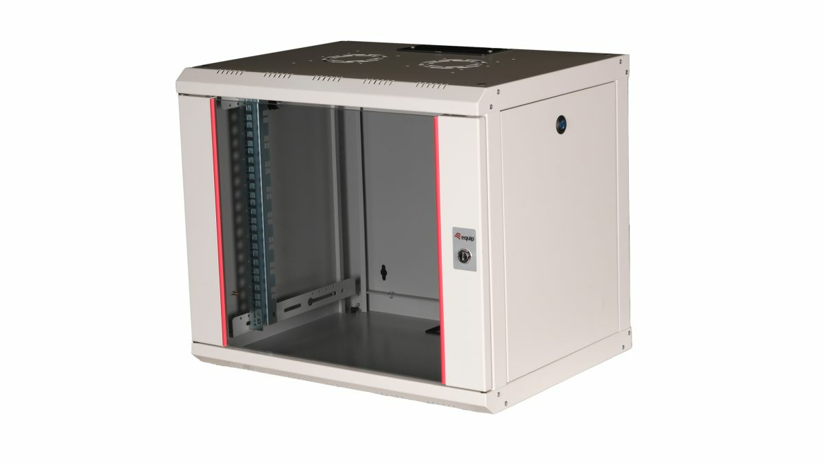 19" Netzwerkschrank Glastür PM 600x450mm 9HE grau