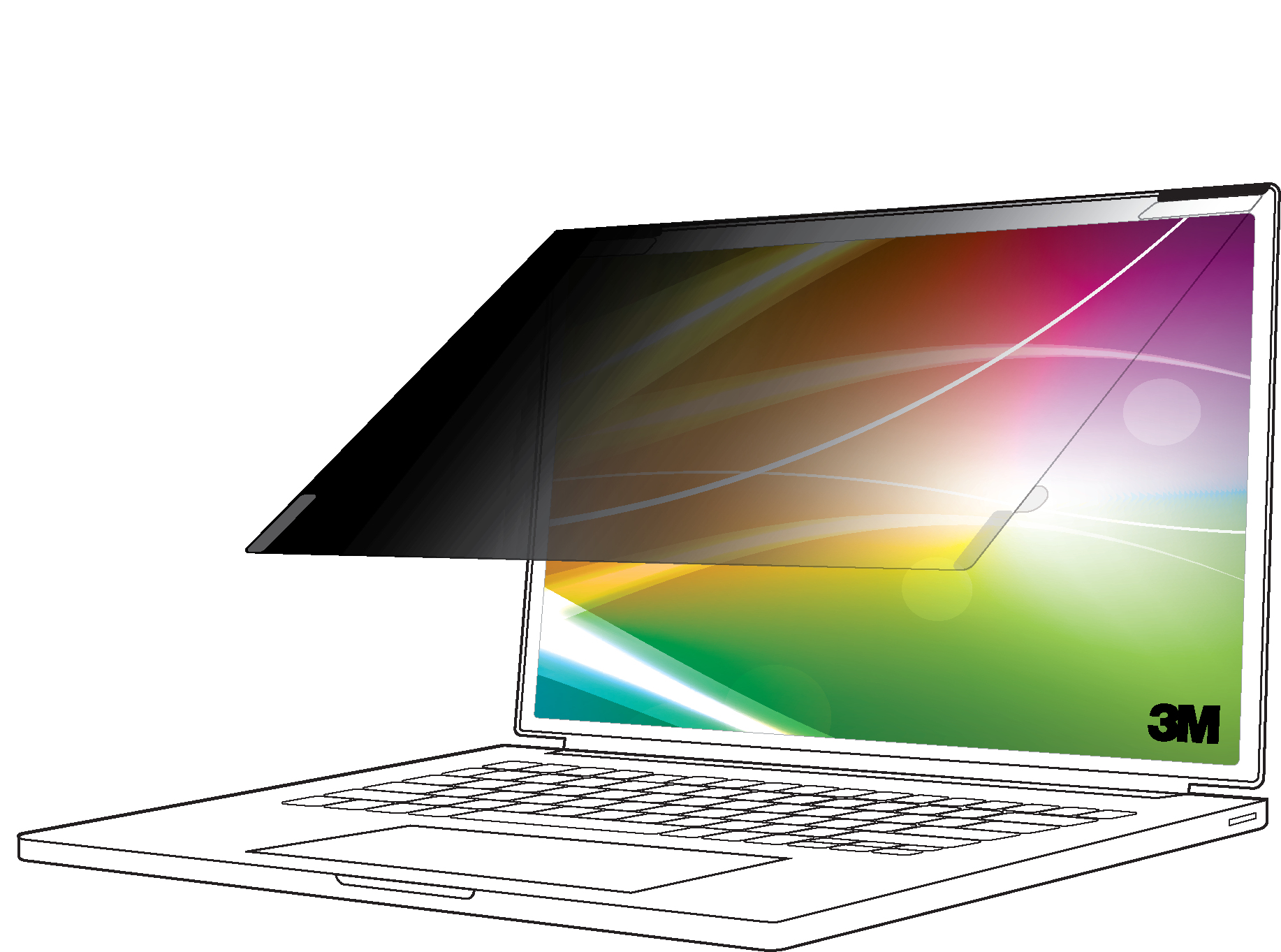3M Blickschutzfilter für 14" Full Screen Notebooks 16:10