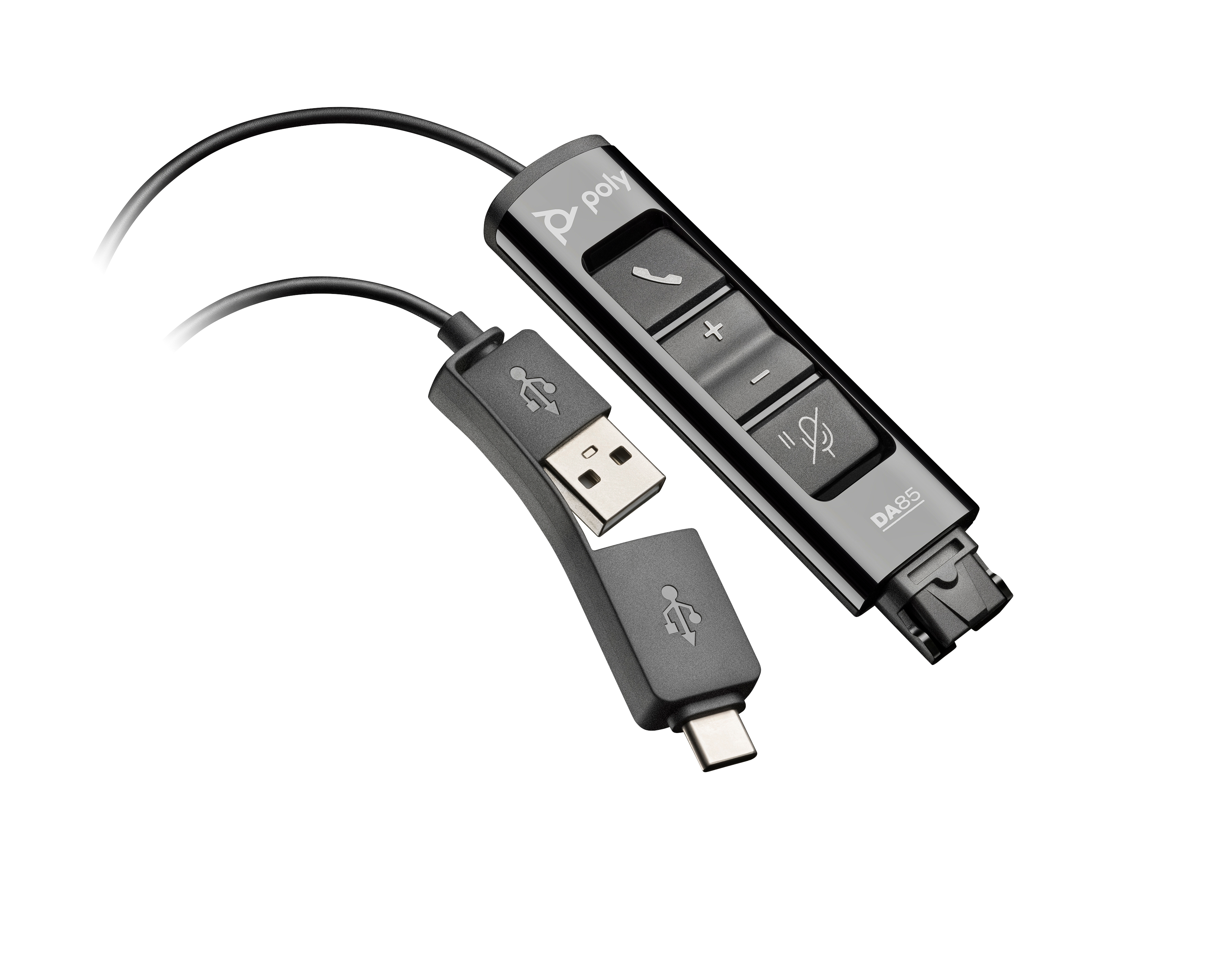 HP Poly DA85 Wideband QD auf USB-Adapter (USB-A & USB-C)
