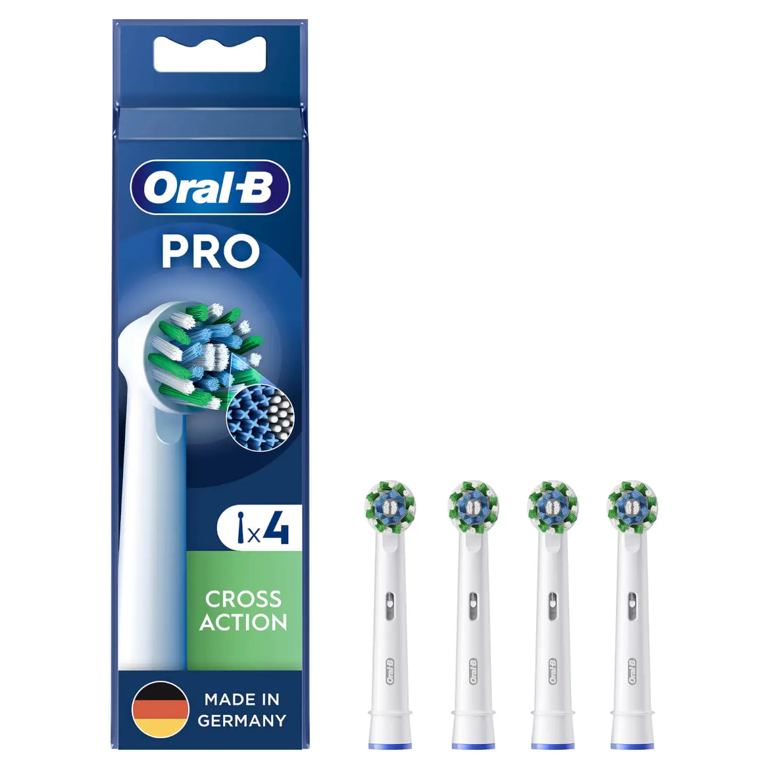 Oral-B Aufsteckbürsten CrossAction Pro 4er Weiß