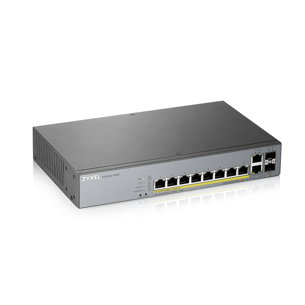 10+2P Zyxel GS1350-12HP POE M RM