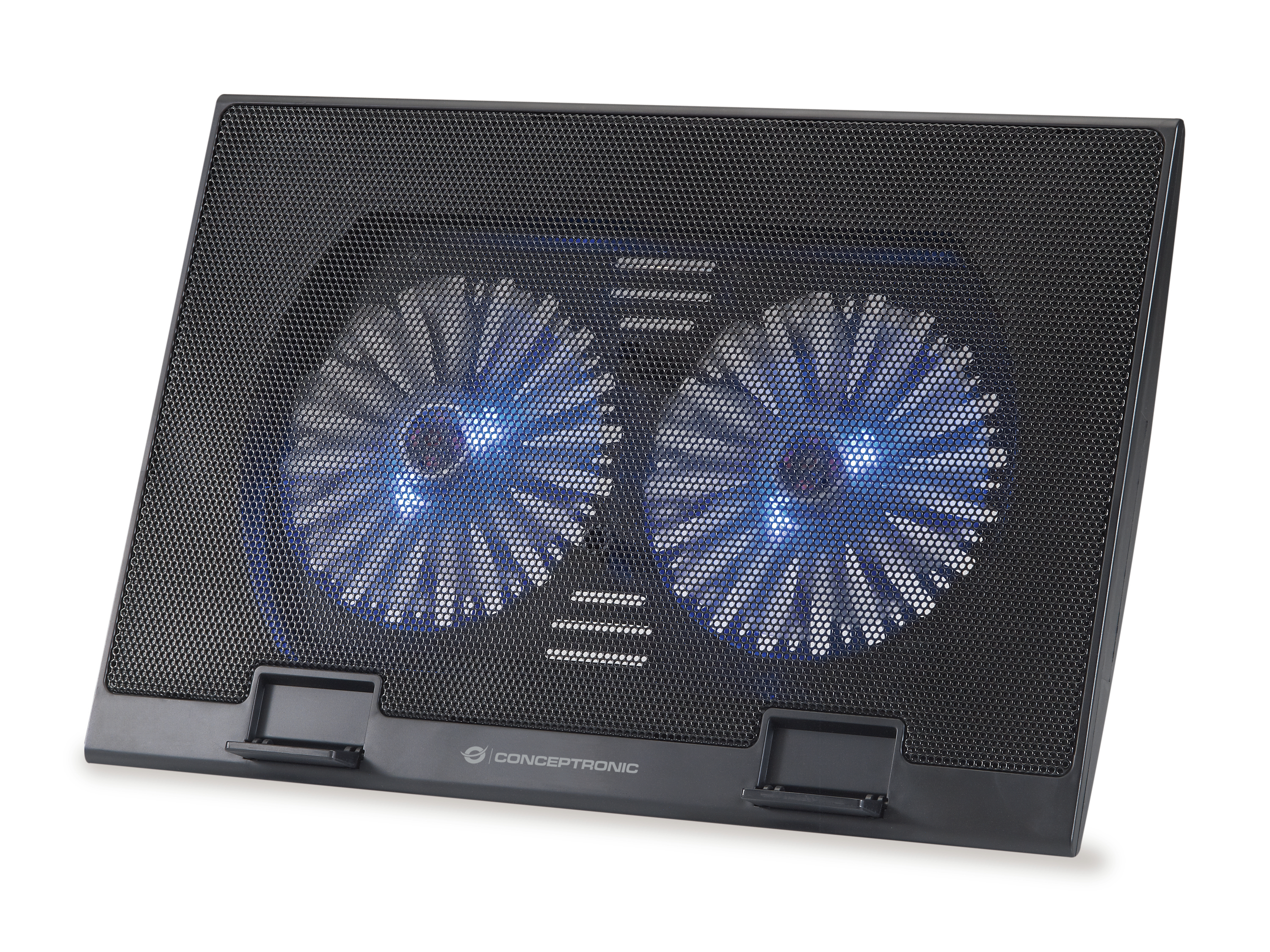 CONCEPTRONIC 2-Fan USB-A2.0 Laptop-Kühlpad 30Kg 17" sw