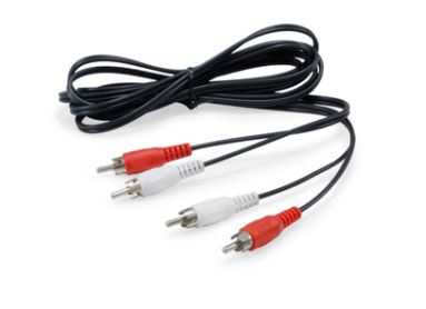 Equip Audiokabel 2xRCA/2xRCA St/St 2.50m