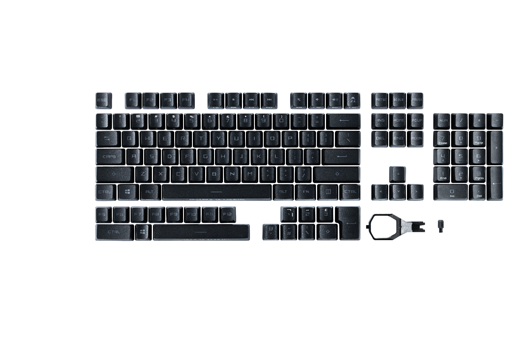 Asus ROG PBT Doubleshot Keycap-Set fr ROG RX Switches (schwarz, 123 Stck)