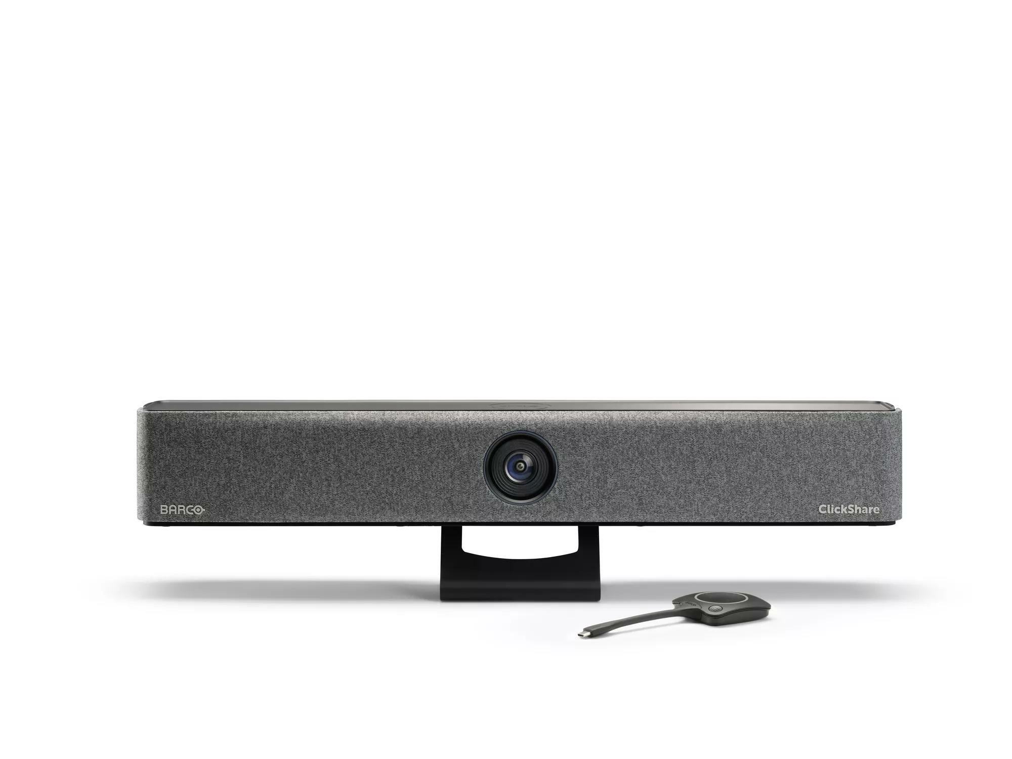 Barco ClickShare Bar Core mit 1 Button 4K fuer kleine und mittelgrosse Raeume