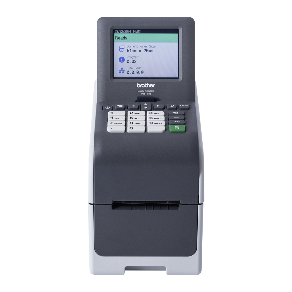 Brother TD-2320DSA203 Thermodirekt-Etikettendrucker bis zu 203 dpi, USB, Seriell, LAN, 152mm/Sek.